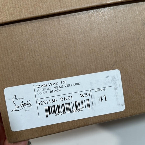 NWB Christian Louboutin Izamayaz suede platform ankle boots size 41 Block Heel - Picture 14 of 14